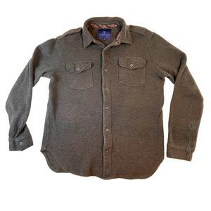 Martin + Osa Men's M Long Sleeve 100% Cotton Button Down Shirt Charcoal Gray